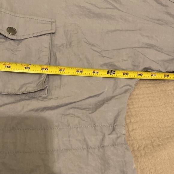 Rag & Bone blue gray light rain jacket with hood and pockets. Size L - Picture 11 of 11